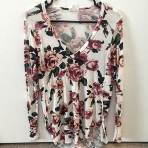 Wilfred long sleeve floral v-neck